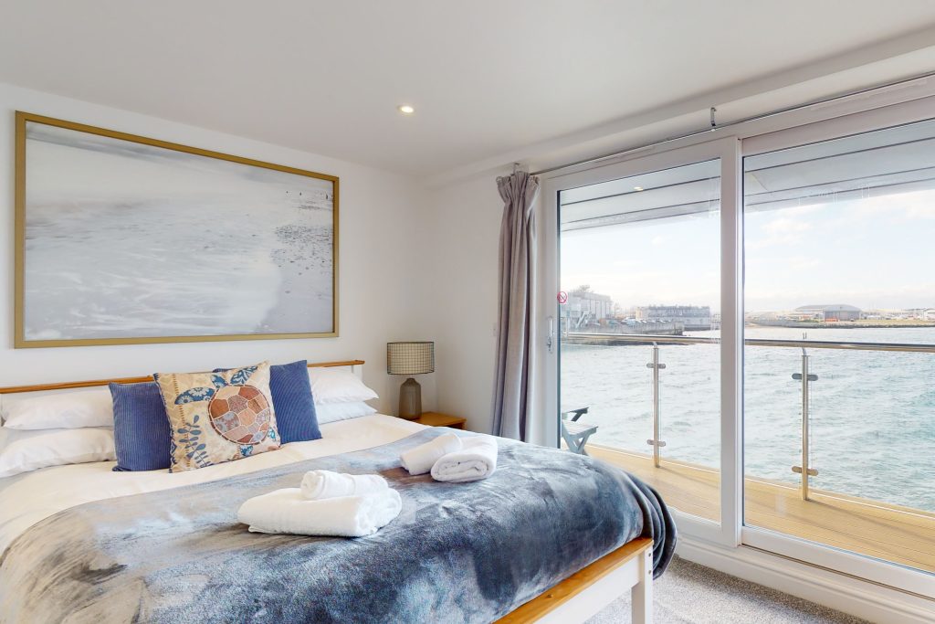 Perched on the waterfront, overlooking the harbour and marina, the apartment boasts one of the most captivating vistas in the county.