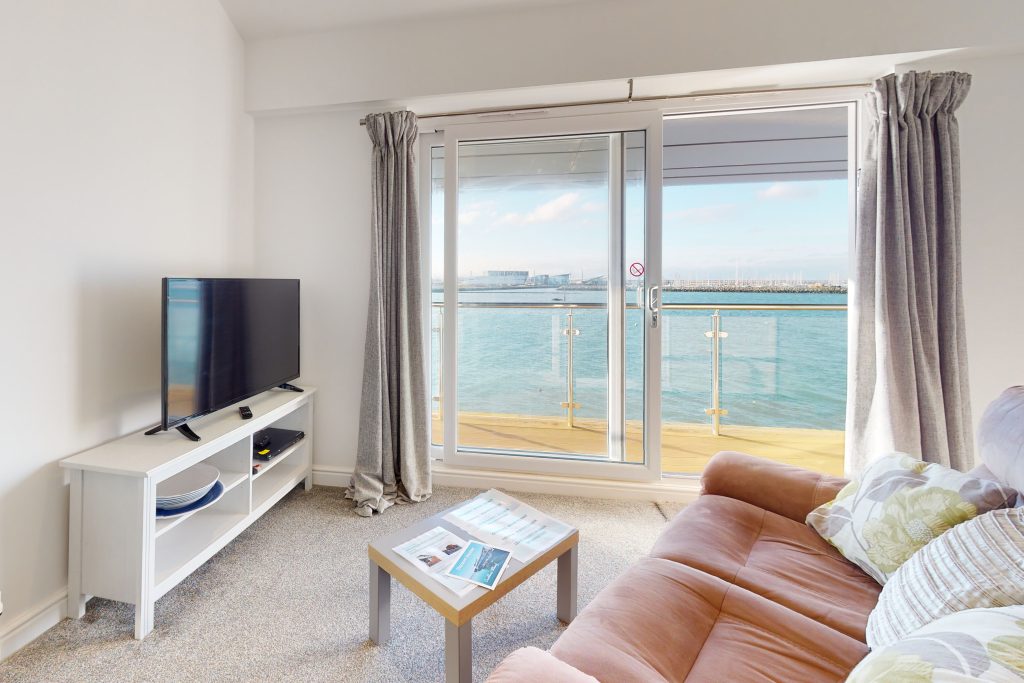 Indulge in the epitome of coastal luxury with this one-bedroom haven, perched gracefully on the waterfront.